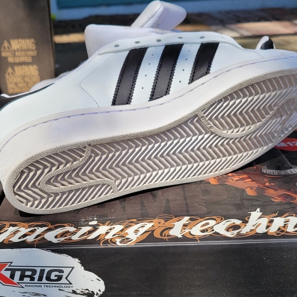 Adidas Superstar Men's size 8½ US 42 EU White Black Custom - Picture 2 of 16